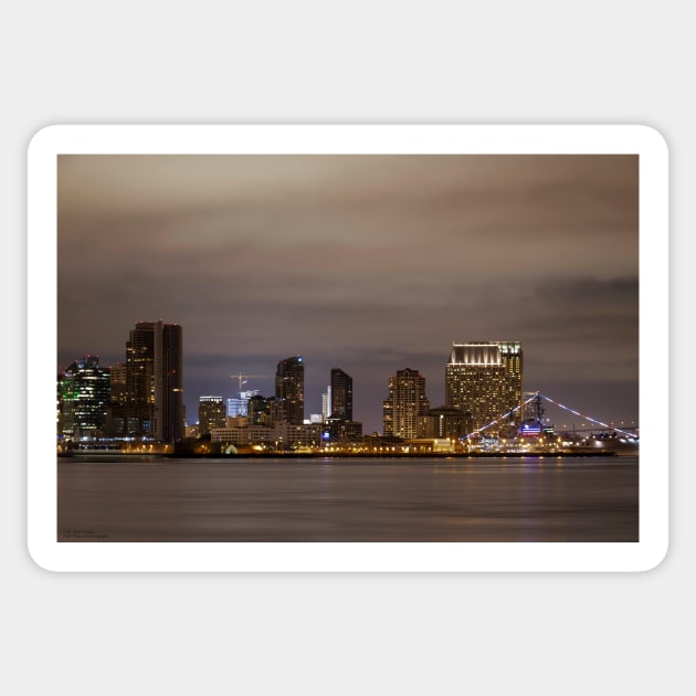 San Diego Skyline - 2 © Sticker by PrinceJohn